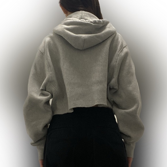 Champion Reverse Weave Cut-Off Cropped Hoodie C Logo - Picture 5 of 5